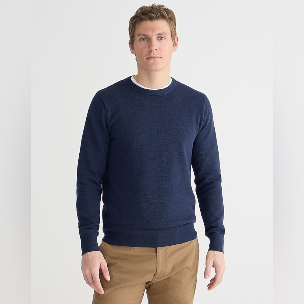 New J Crew Cotton piqué-stitch crewneck sweater
Item BM043
